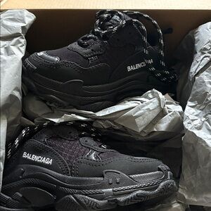 Balenciaga Black and White Chunky Sneakers